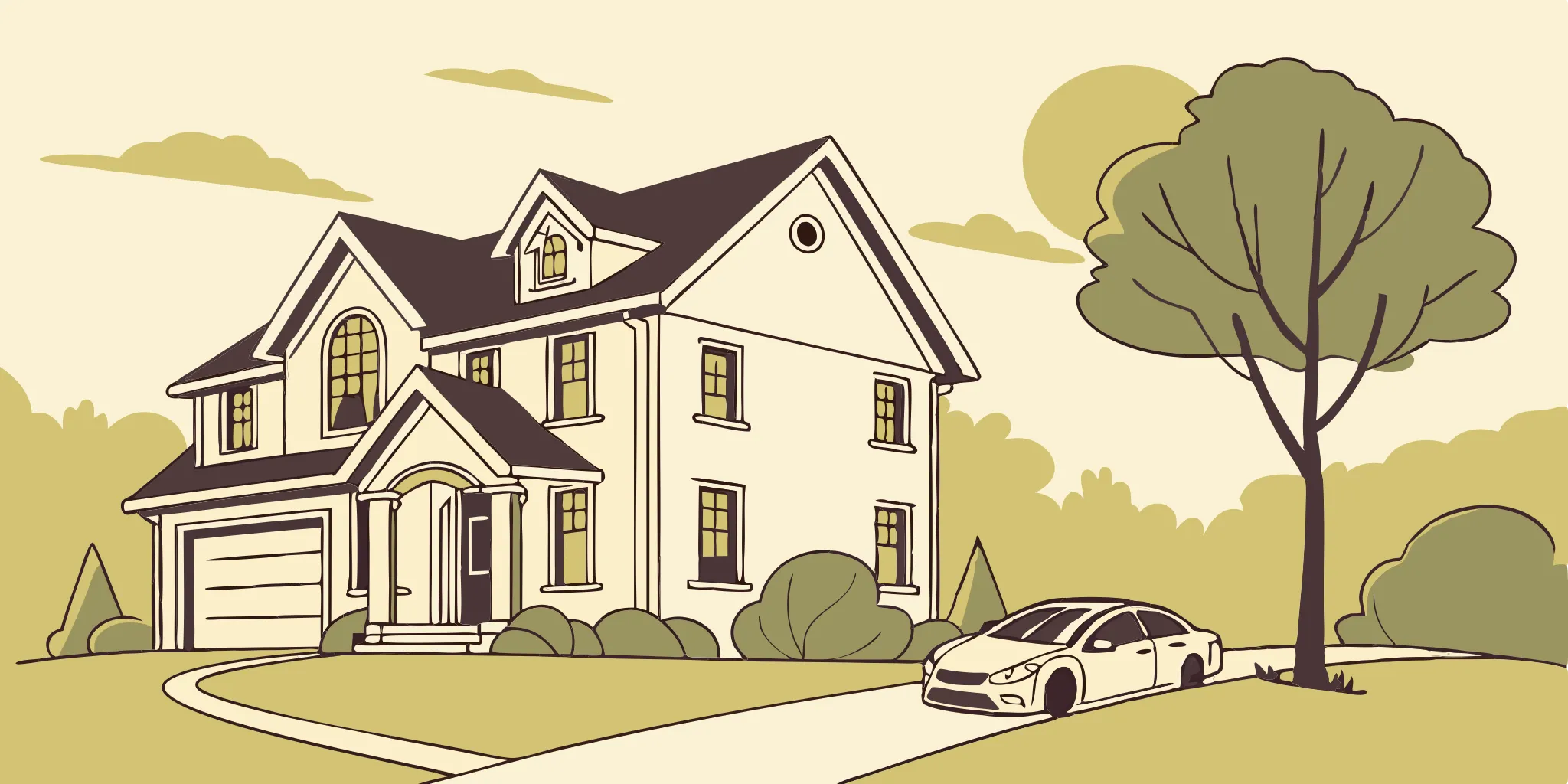 Investment home with driveway.