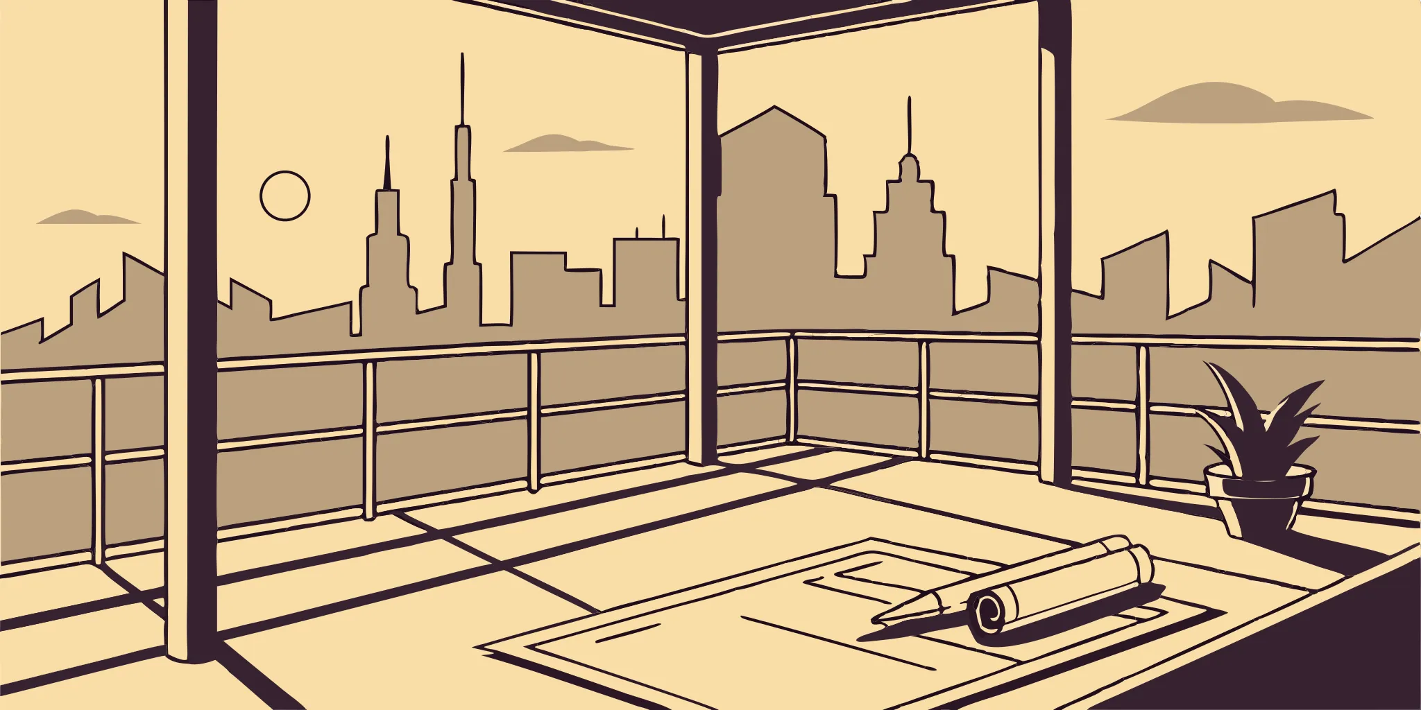 Rental property loan with city view.